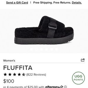 UGG Fluffita Slippers (Black)